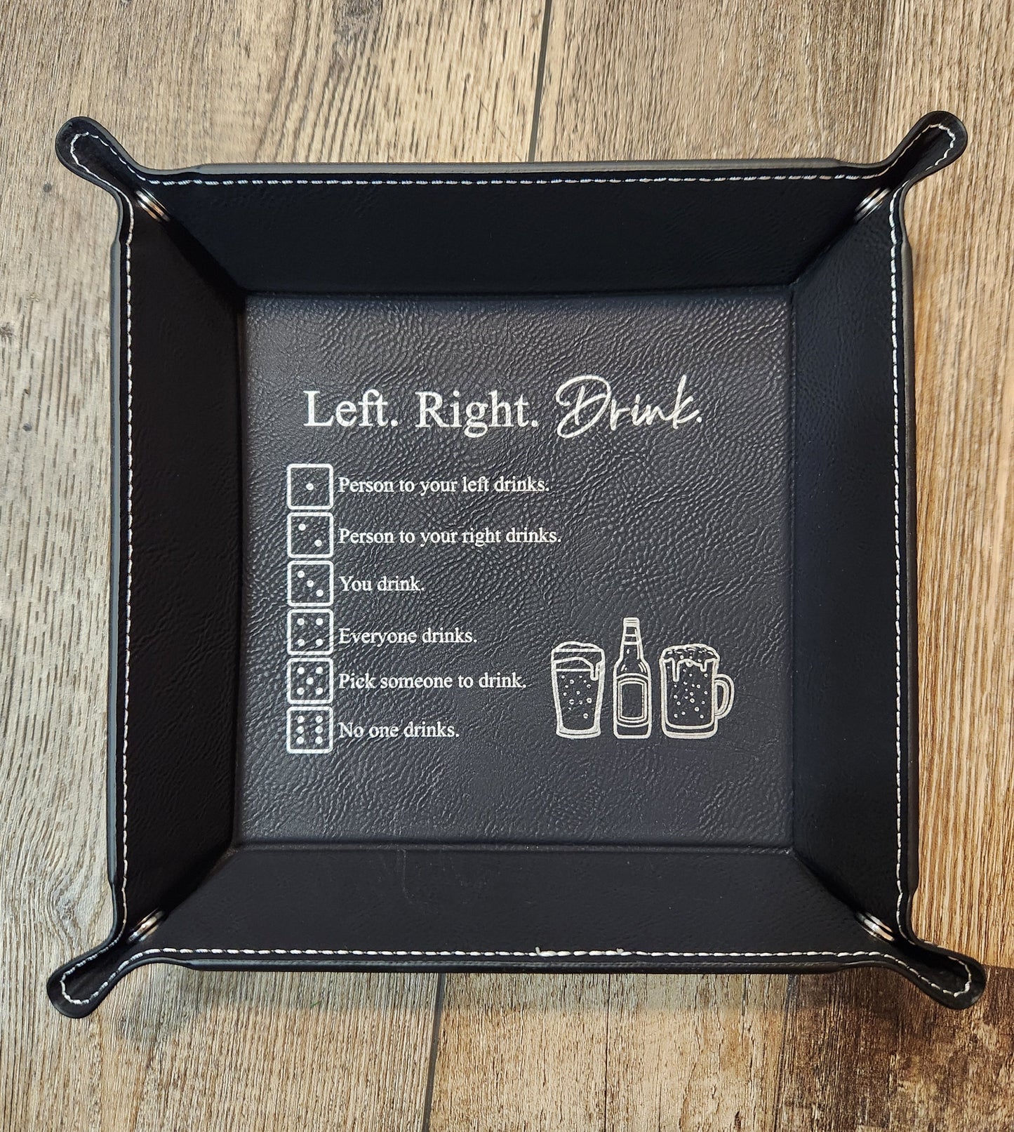 Dice & Drinking Game Tray