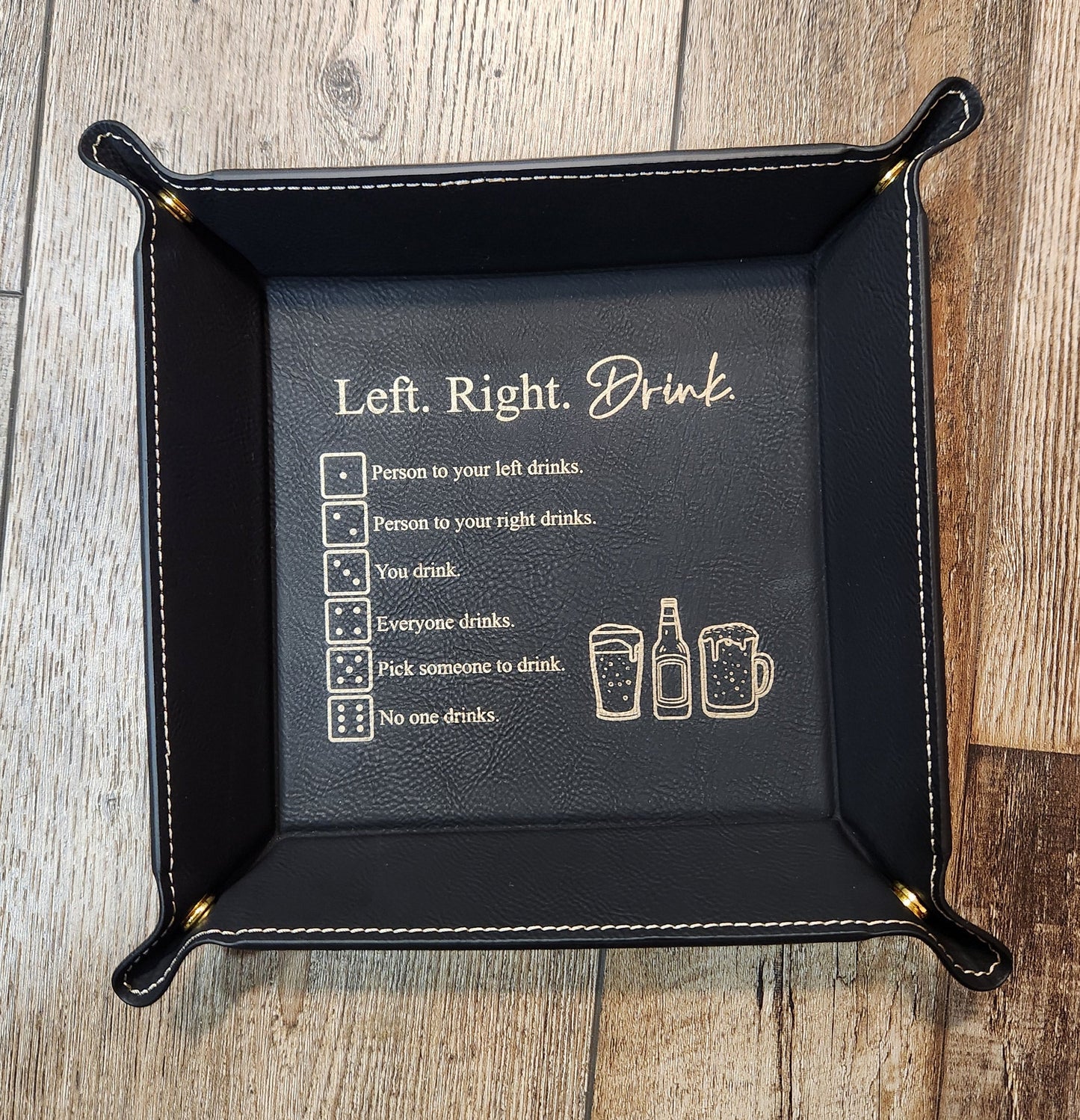 Dice & Drinking Game Tray