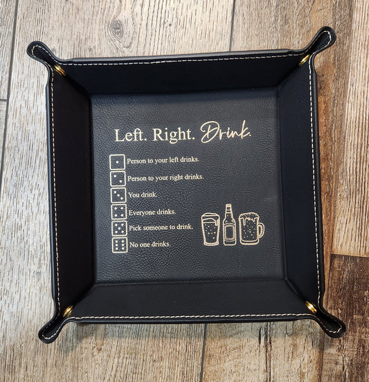 Dice & Drinking Game Tray